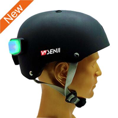 China Open Face Rear Safety Gradient LED Light Bike Cycle Warning Helmet for sale