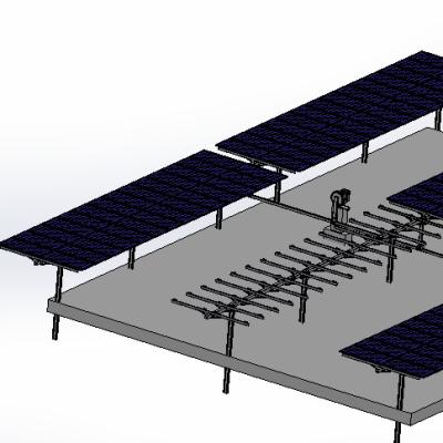 China Q355B steel factory design solar tracker solar system contain controller and brackets for sale