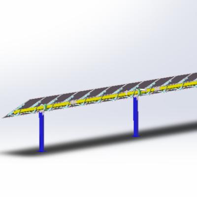 China Q355B steel single axle sun panel solar tracking system design and fix soluation for sale