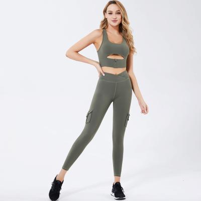 China 2020 High Quality Yoga Set Breathable Custom Seamless Yoga Wear Two Piece Set for sale