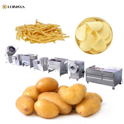 China Vegetable Processing Factory Price Mini Investment Semi Automatic Potatoes Banana Chips French Fries Making Production Line zu verkaufen