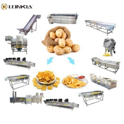 China LONKIA Vegetable Processing Plant Small Scale French Fries Production Line Frozen French Fries Processing Plant Te koop