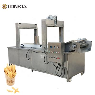 China Fast Temperature Belt Rising Continuous Fryer | Continuous Conveyor Deep Fryer | fry machine Te koop