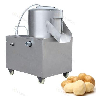 China Commercial Use Small Potato Model Ginger Carrot Washing Peeling Labor Saving Machine for sale