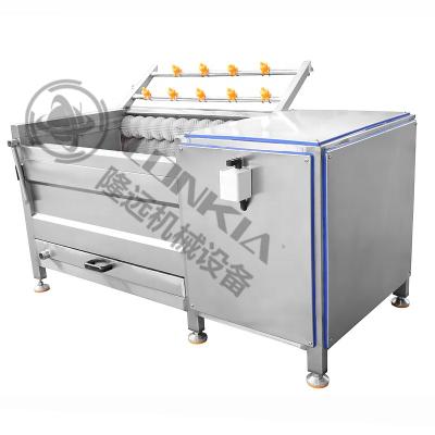 China Automatic Dairy Factory Industry Potato Peeler Seal Machine Taro/Potato Brush Roller Washing Machine for sale