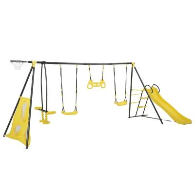 China Quality Assurance 4500*272*1950mm Modern Metal And Plastic Portable And Durable Garden Swing For Entertainment for sale