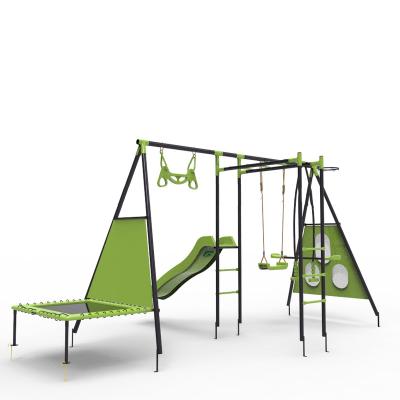 China 2560*1390*1800mm modern high quality metal and plastic portable and strong outdoor hanging chair for playground for sale