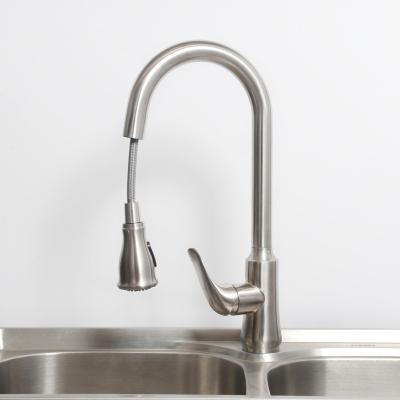 China Stainless Steel Flexible Faucet Tap Sense Faucets Kitchen Cold-Hot Pull Out Faucet for sale