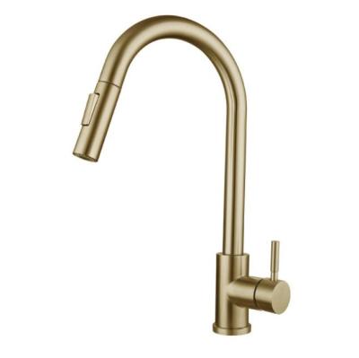 China Hot-Selling Metered Faucets SS304 Stainless Steel Kitchen Pull Out Faucet Single Handle Mixer For Kitchen for sale