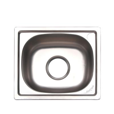 China Cheap Single Bowl Kitchen Faucet Small Sink Machine Made Stainless Steel Sink Without Single Bowl Sink for sale