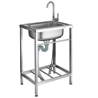 China Without Faucet Cheap Portable Freestanding Kitchen Sink Stainless Steel Sink for sale