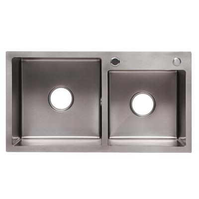 China Without Faucet Black Kitchen Sinks Undermount Stainless Steel Kitchen Sink SUS304/201 Nano Sink for sale