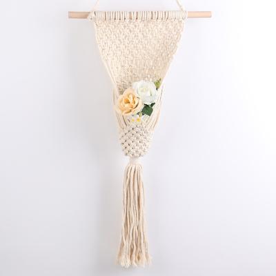 China Handmade Macrame Plant Hanger, Handmade Plant Hanging Rack, Cotton Rope Hanging Planters Set for Indoor Outdoor Home Decor for sale