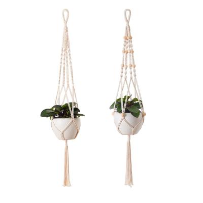 China Handmade Plant Hanger Macrame Planter Basket Flower Indoor Hanging Decorative Pot Holder For Indoor Outdoor Boho Home Decor Customize Lo for sale