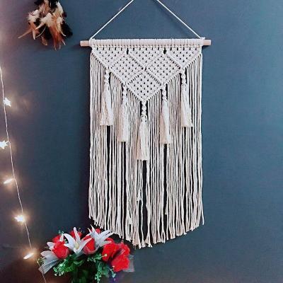 China Bohemian Wall Hanging Art Woven Boho Home Decor, Geometric zYarn Tapestry Wall Macrame Decor for Dorm Decoration, Christmas Gift for sale