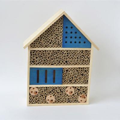 China Large Breathable Native Bee and Mason Bee House | Hollow tubes made of bamboo and flame-treated wood for sale