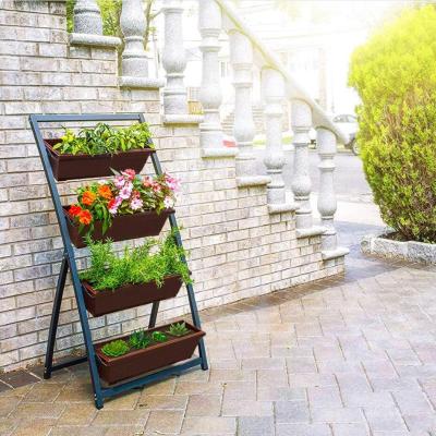 China Europe 6-ft Outdoor Raised Garden Bed/4 Tiers Vertical Garden Planter Freestanding High Planter Rack for sale