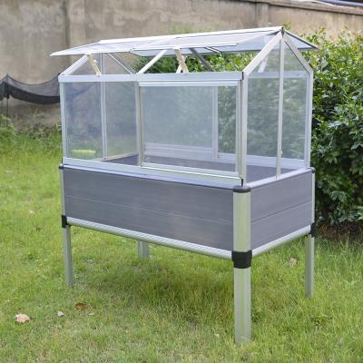 China Garden Accessories Multi Function Aluminum Frame Garden Raised Bed Mini Greenhouse for sale