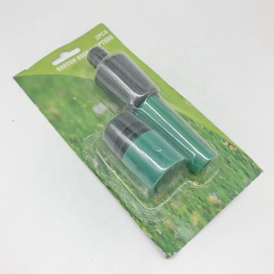 China Variable Flow Control 2PCS Adjustable Garden Water Gun Set Garden Hose Flexible Hose Connector Fittings Plastic Quick Connector Adapter for sale