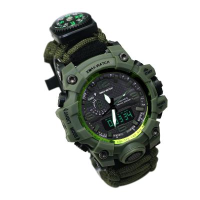 China Multifunctional Survival Adjustable Watch with Navigation Watch Fire Starter for sale