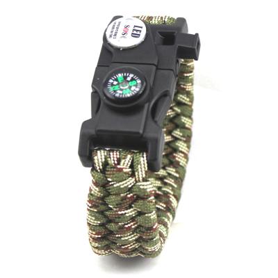 China 2020 New Products Survival Multifunctional Camping Wristband Colorful Disaster Equipment Compass Thermograph Wristband, Survival Multifunctional Camping Wristband Colorful Wristband for sale