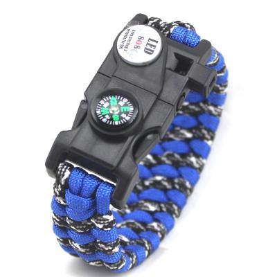 China 2020 multifunctional colorful new products wristband camping survival equipment thermograph travel bracelet, survival multifunctional camping wristband colorful wristband for sale