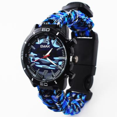 China 550 Nylon Multifunctional Survival Paracord Strap Hot Selling Watch Strap, 2020 popular strap design paracord watch strap for sale