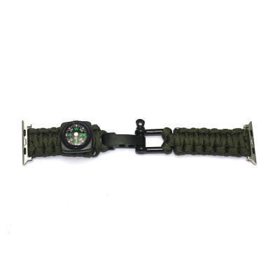 China Custom Survival Product EMAK Survival Gear Fabric Wristbands, Hot Sale Camping Hiking Outdoor Men's Customizable Personalized Wristband for sale