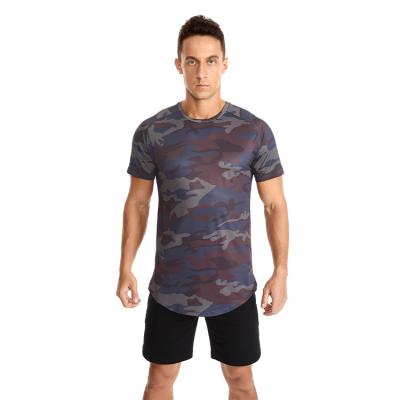 China Anti-wrinkle Digital Printing Latest Design 170gsm Breathable Camouflage T-shirt Quick-drying For Men for sale