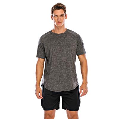 China High Quality Custom Running Logo Round Bottom Sport Wear Anti-Wrinkle T-Shirt For Men for sale