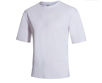 China OEM Wholesale Oversized Polyester Men's Slim Fit 100% Anti-Wrinkle T-Shirt Drop Curved Edge Around The Neck Fitness Mens Gym T-Shirts for sale