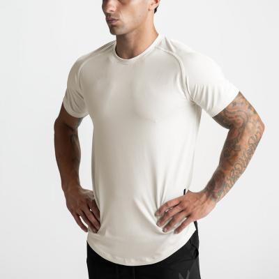 China high quality Anti-wrinkle low MOQ long line anti-pilling branded t-shirts ringer slim fit t-shirts for man for sale