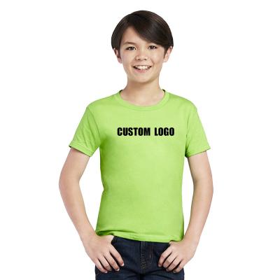 China Anti-pilling FREE SHIPPING INDIA OEM Short Sleeve 180gsm cotton plain simple custom logo white kids unisex T-shirt for sale