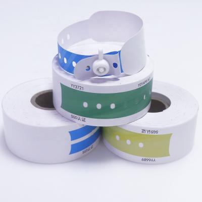 China Europe Thermal Printing Qr Code Medical PET Wristband For Hospital for sale