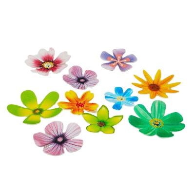 China For Cupcake Decoration Butterfly Flowers Wafer Rice Cake Mixed Edible Squishy Paper Cupcake Toppers Cake Decorating for sale