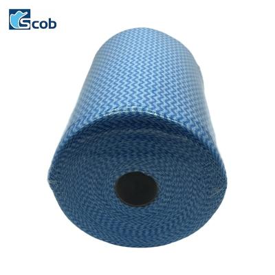 China Sustainable food industrial cleaning service wipes nonwoven products spunlace rags on a roll for sale