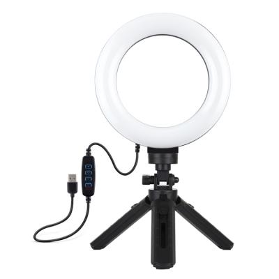 China Puluz USB Powered Dimmable Selfie Phone Ring Light + Pocket Tripod Mount Kit QX-PKT3059B for sale