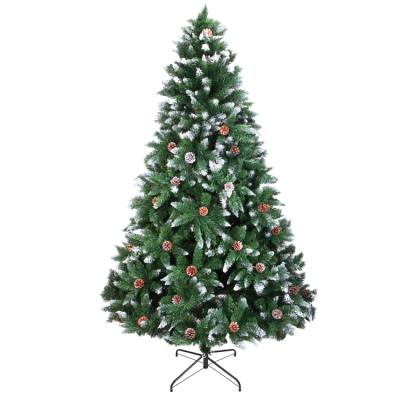 China UNDETERMINED 6FT Indoor Outdoor Christmas Tree Christmas Decoration Supplies Holiday Items with Pine Branches and Cones for sale