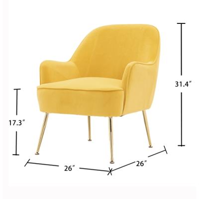 China Modern Us Warehouse Fashion Velvet Living Room Simple Modern Office Dining Chair With Metal Legs for sale