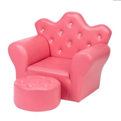 China The special princess style is more popular with the UK imperial crown children's warehouse single shape children's sofa pvc free shipping single sofa for sale