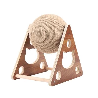 China Sustainable Cat Toy Cat Scratch Board Toy Ball Sisal Rope Climbing Frame for sale