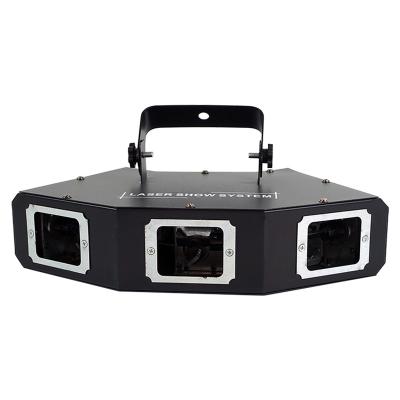 China Bar Dmx512 3 holes RGB full color scan strobe laser light for ktv disco dj bar for sale