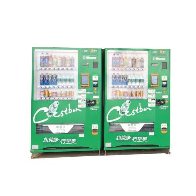 China Serpentine Vending Machine For Small Product Combination Food And Beverage Drink Vending Machine With 32 Inch LCD Display for sale