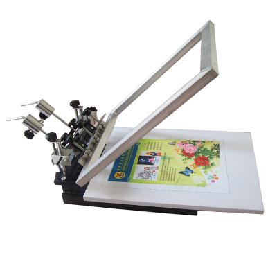 China Manual T-shirt 1 Color 3 Station T-shirt Screen Printer Micro-Adjustable Table Top Screen Printing Machine for sale