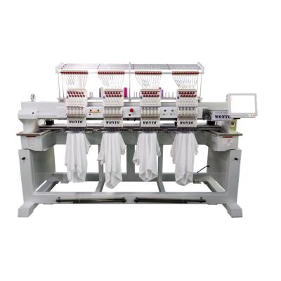 China Automatic Multihead 9 Hat/T-shirt/Flat/3D/Towel/Leather/Jacket Embroidery 12 15 Needles 4 Head Computerize Flat Hat T-shirt Embroidery Machine For Sale for sale