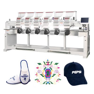 China 9 cap/T-shirt sewing machines/commercial automatic embroidery factory T-shirt finishing clothes/logos/3D embroidery latest 12 15 needle 6 main computer 4 two embroidery machine for sale