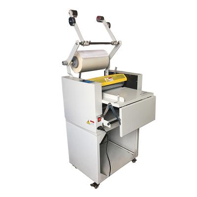 China 375A 360MM Automatic Hydraulic Food Oil Heater A4 Paper Laminating Machine For Small Business for sale