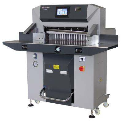 China Hotels 6710PX Hot Sale Hydraulic Paper Cutter 670mm A3 A4 Cutting Edge Automatic Paper Cutting Machine for sale