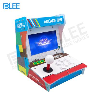 China NEW Mini Indoor 7 Inch Acrylic LCD Retro Arcade Console Portable Game Machine 1233 in 1 with 3D Games BOX Joystick Handle for sale