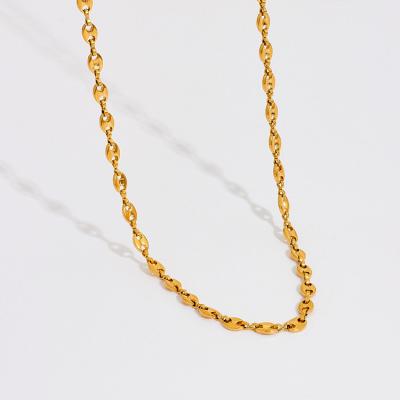 China Romantic Fancy Titanium 18k Gold Plated Mens DIY Necklace Chain Stainless Steel for sale